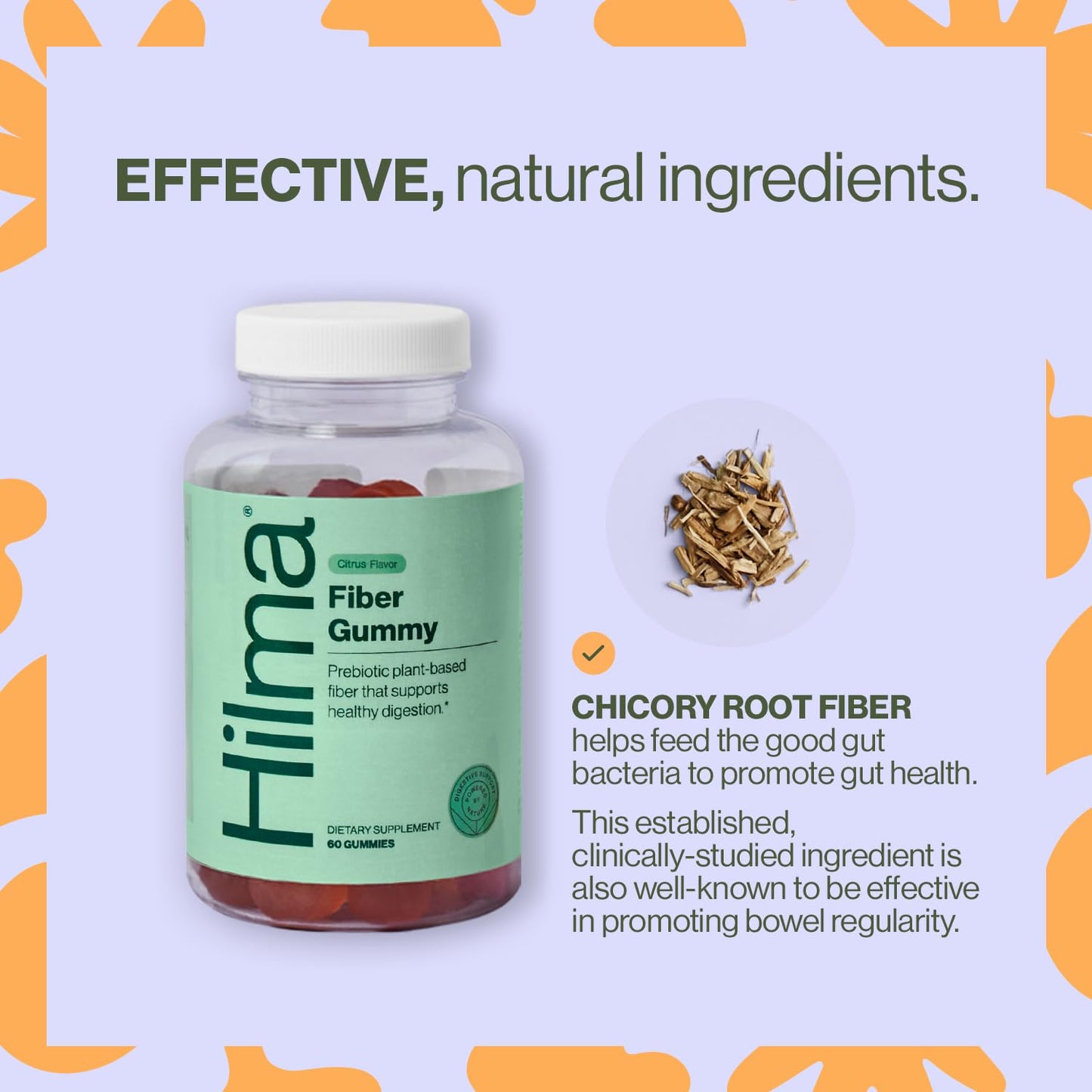 Hilma Prebiotic Fiber Gummies 60 Count