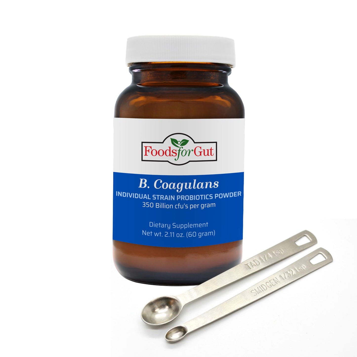 Foods For Gut Bacillus Coagulans Probiotic Powder 350 Billion CFUs, 2.11 Ounces