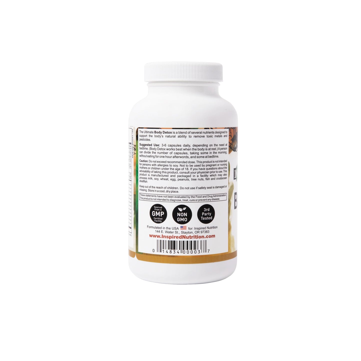 Inspired Nutrition Body Detox - Detox and Liver Support Capsules, 180 Capsules
