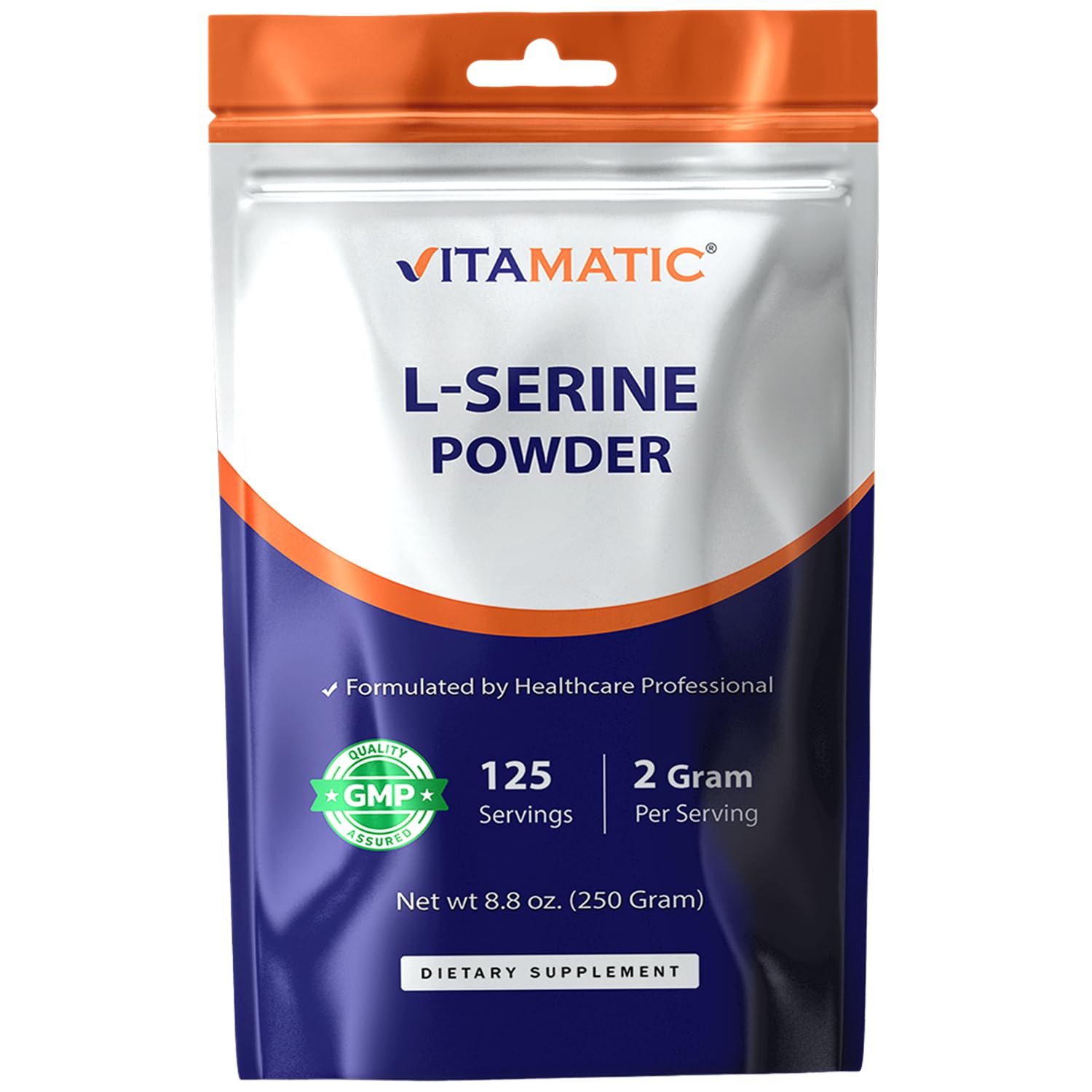 Vitamatic L-Serine Pure Powder 8.8 Ounce