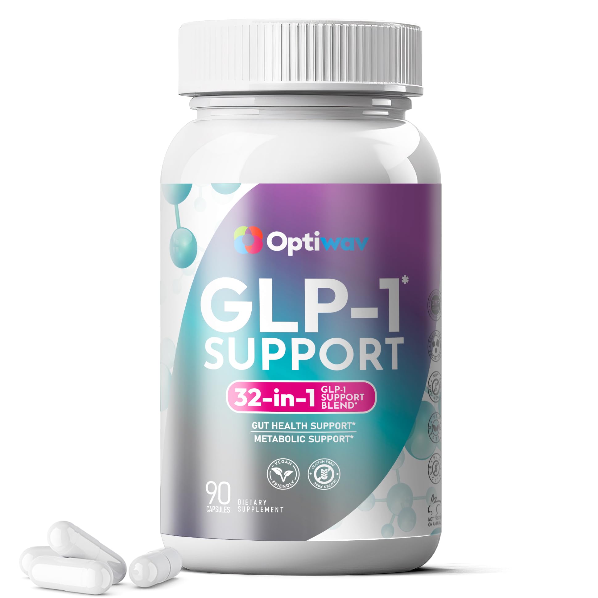 Optiwav GLP-1 Support Supplement for Weight Loss Capsule 90 Count