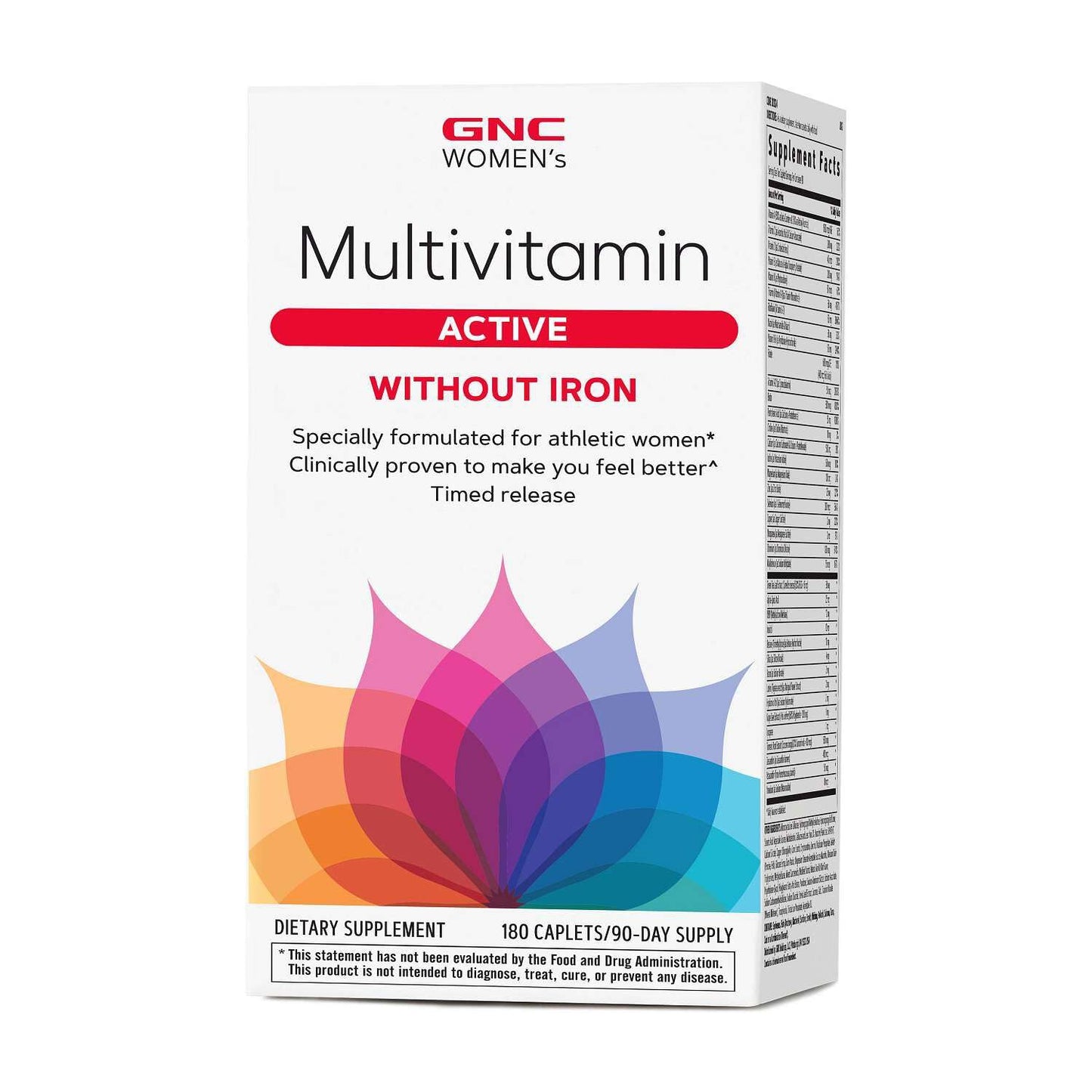 GNC Women's Multivitamin Active Without Iron Caplets 180 Count