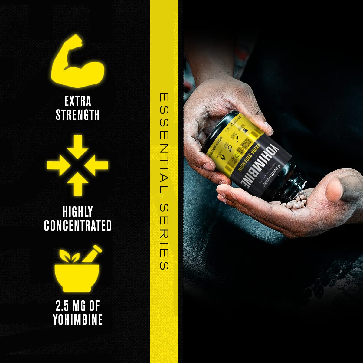 Jacked Factory Yohimbine Extra Strength Supplement 270 Capsules