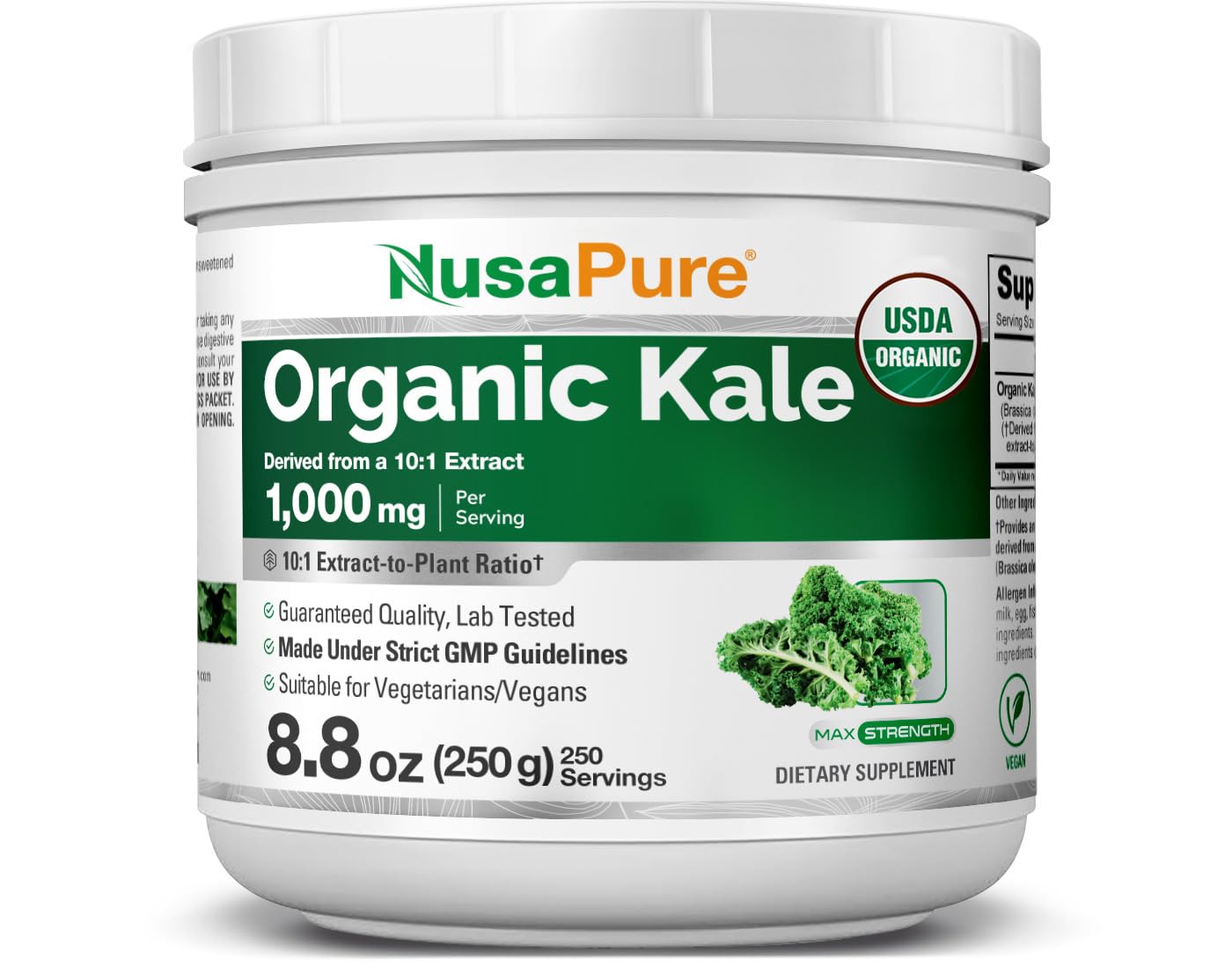 NusaPure Organic Kale Powder, 8.8 Ounce