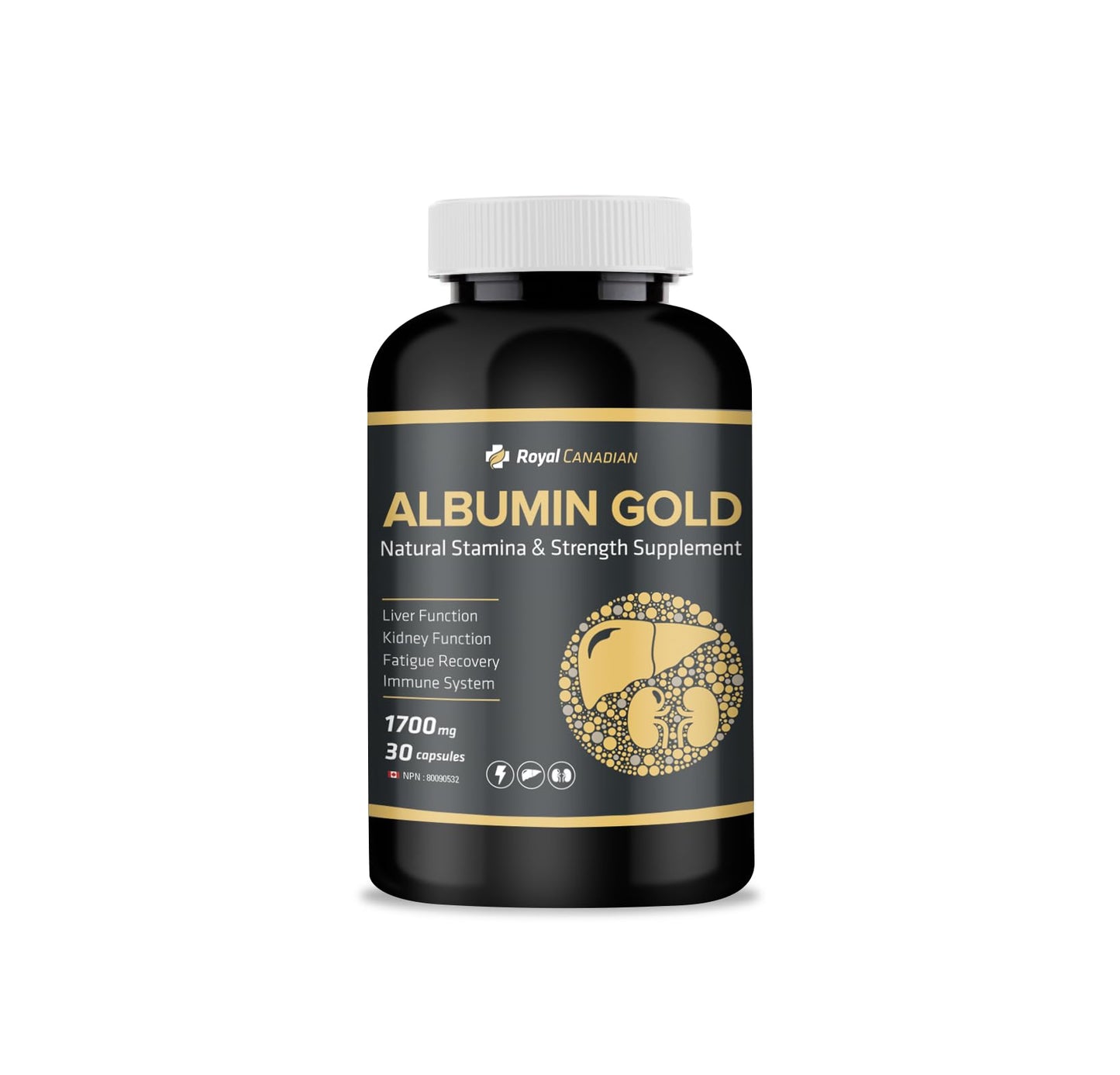 Royal Canadian Albumin Gold 1700mg 30 Capsules