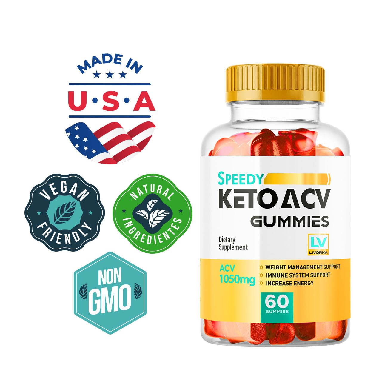LIVORKA Speedy Keto ACV Gummies 180 Gummies