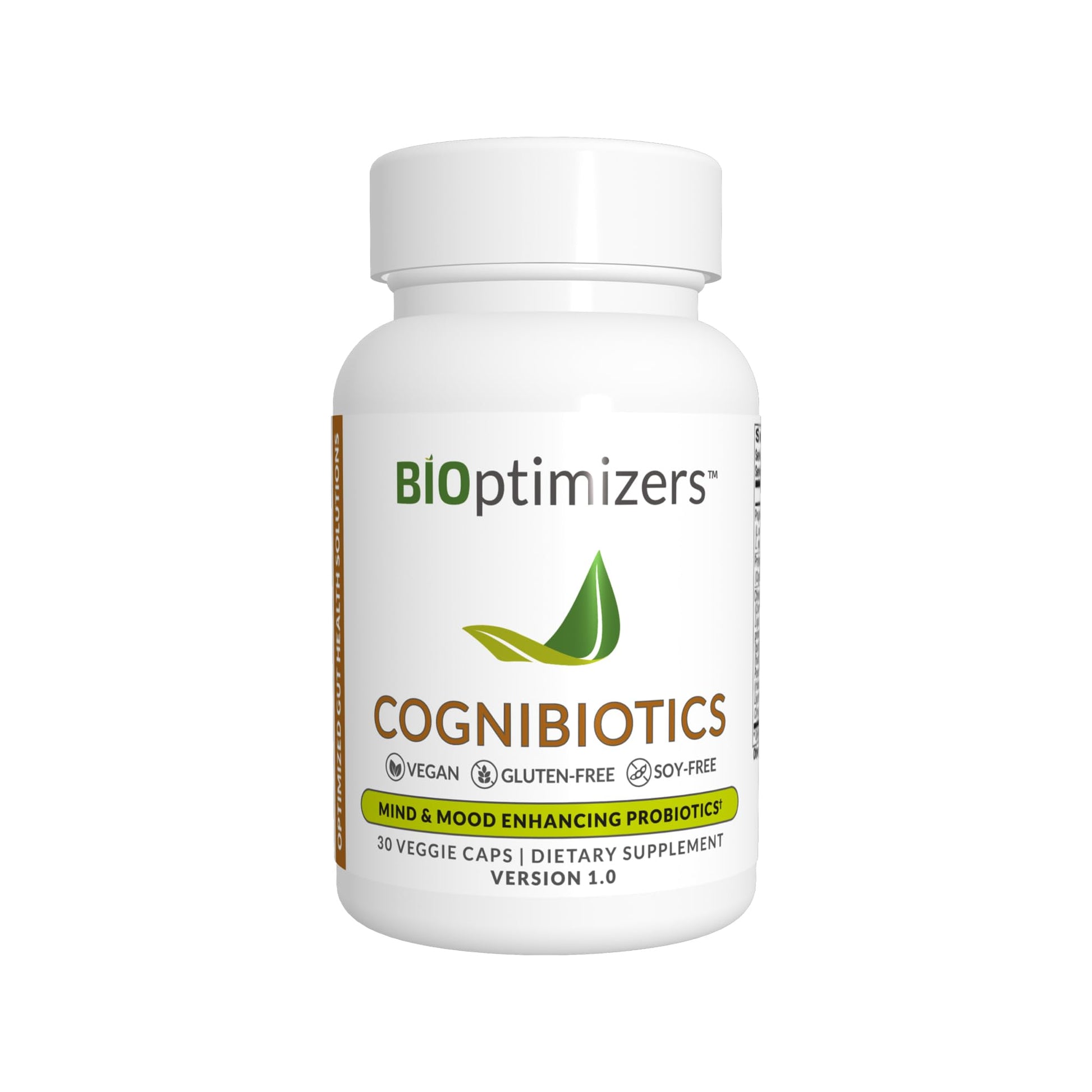 BIOptimizers Cognibiotics Probiotic Brain Supplement Capsules, 30 Count