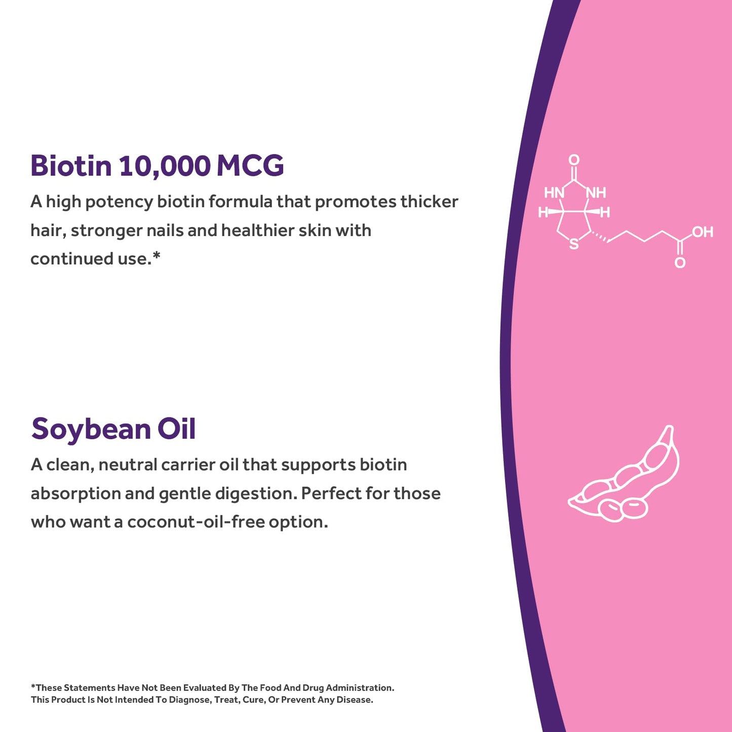 Doctor's Recipes Biotin 10,000mcg High Potency Vitamin B7 for Hair, Skin & Nails Softgels, 120 Count