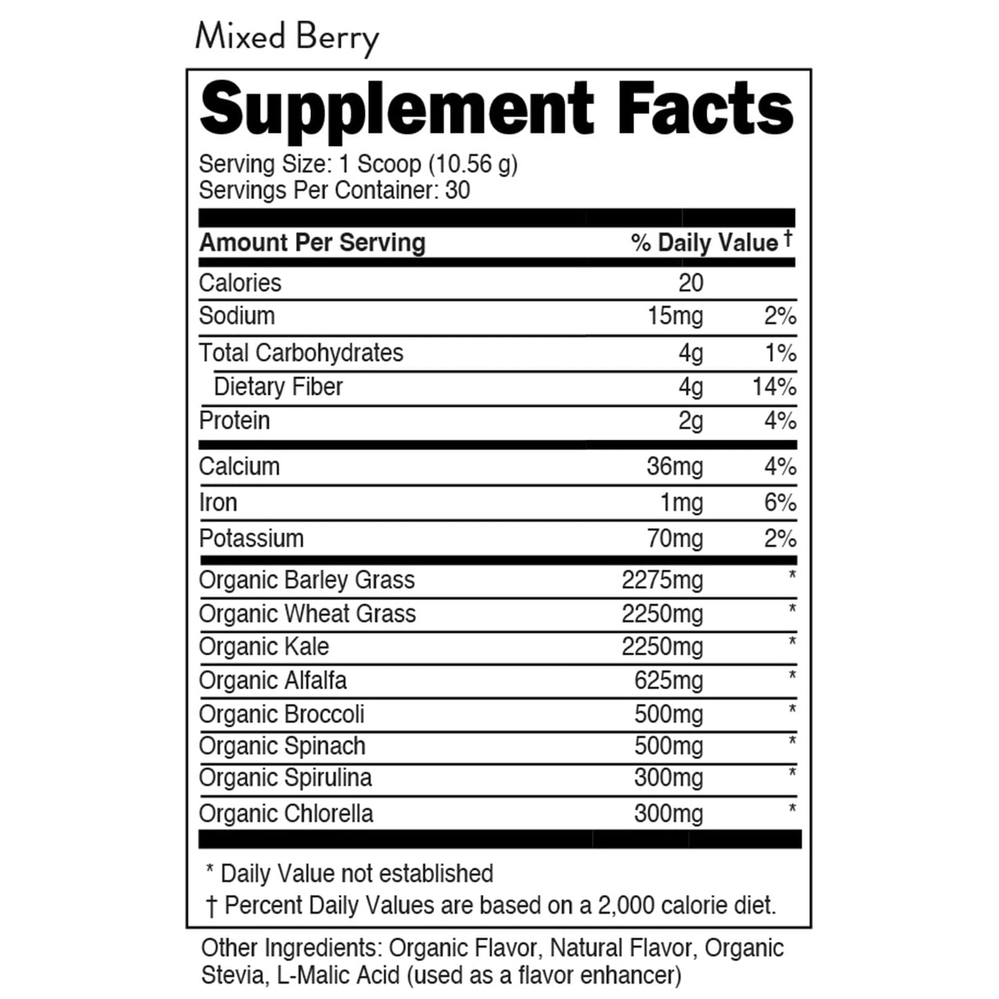 Bucked Up Greens Superfood Powder Mixed Berry, 11.07 oz