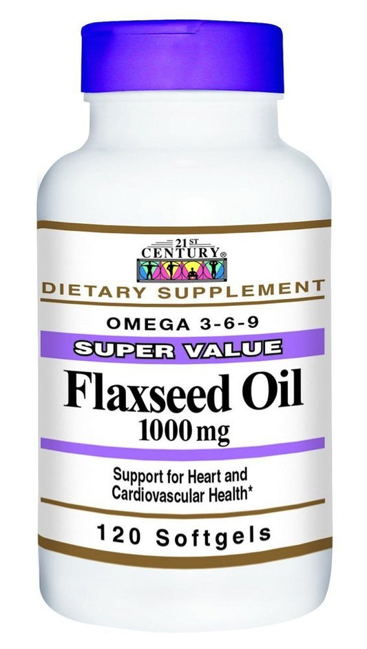 21st Century Flaxseed Oil 1000mg Softgels 480 Count