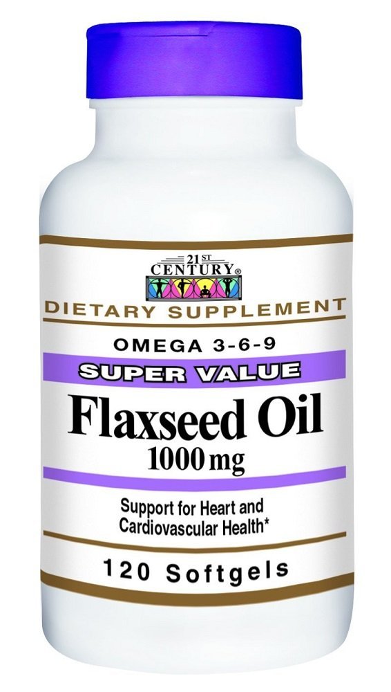 21st Century Flaxseed Oil 1000mg Softgels 480 Count