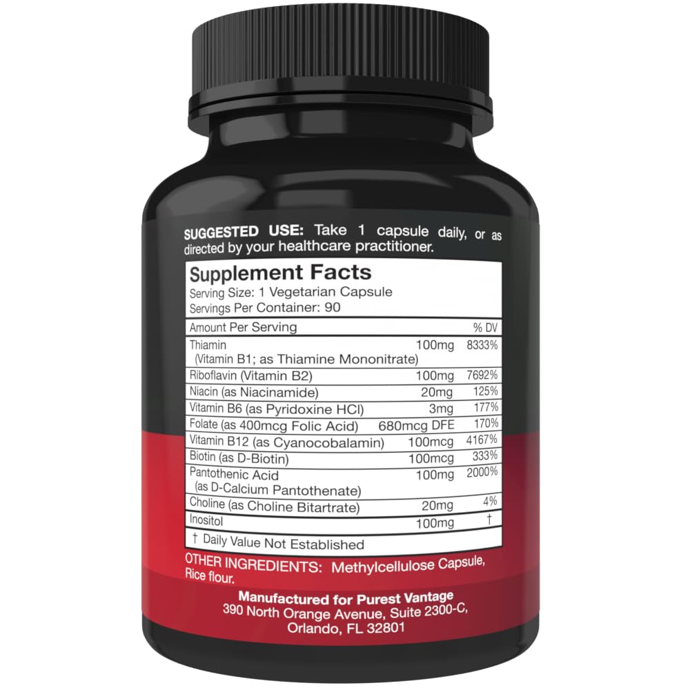Purest vantage Vitamin B Complex Capsules 90 Capsules