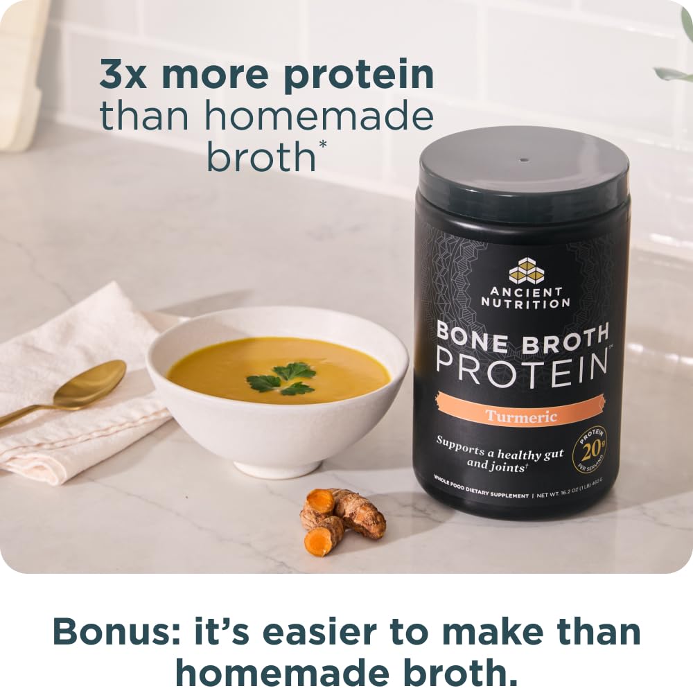 Ancient Nutrition Grass Fed Bone Broth Protein Powder 16.2