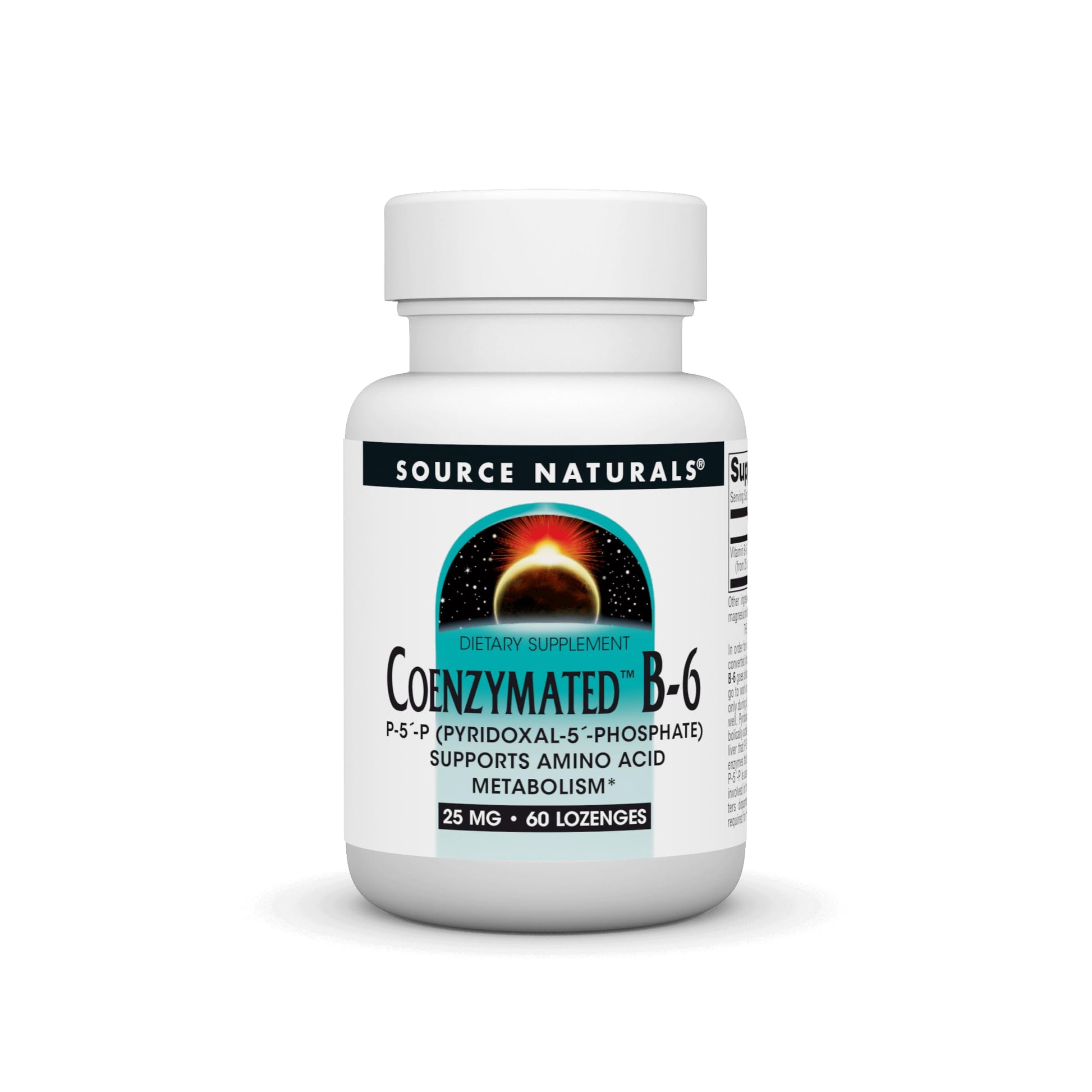Source Naturals Coenzymated B-6 25mg Lozenges, 60 Count