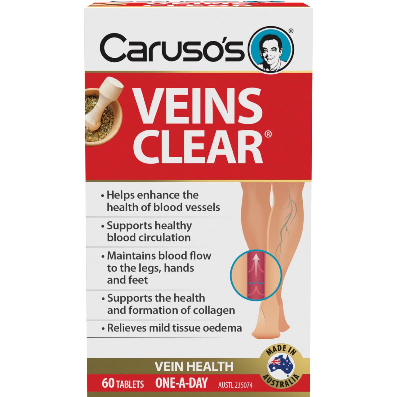 Caruso's Natural Health Veins Clear 60 Tablets