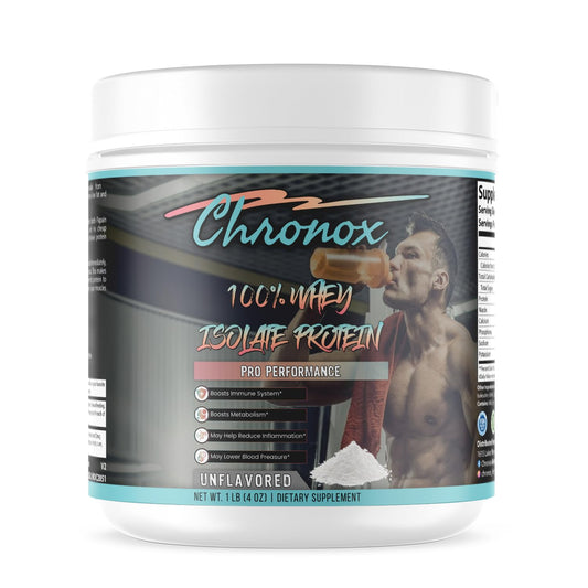 Chronox 100% Whey Protein Isolate Unflavored Powder, 1 Pack