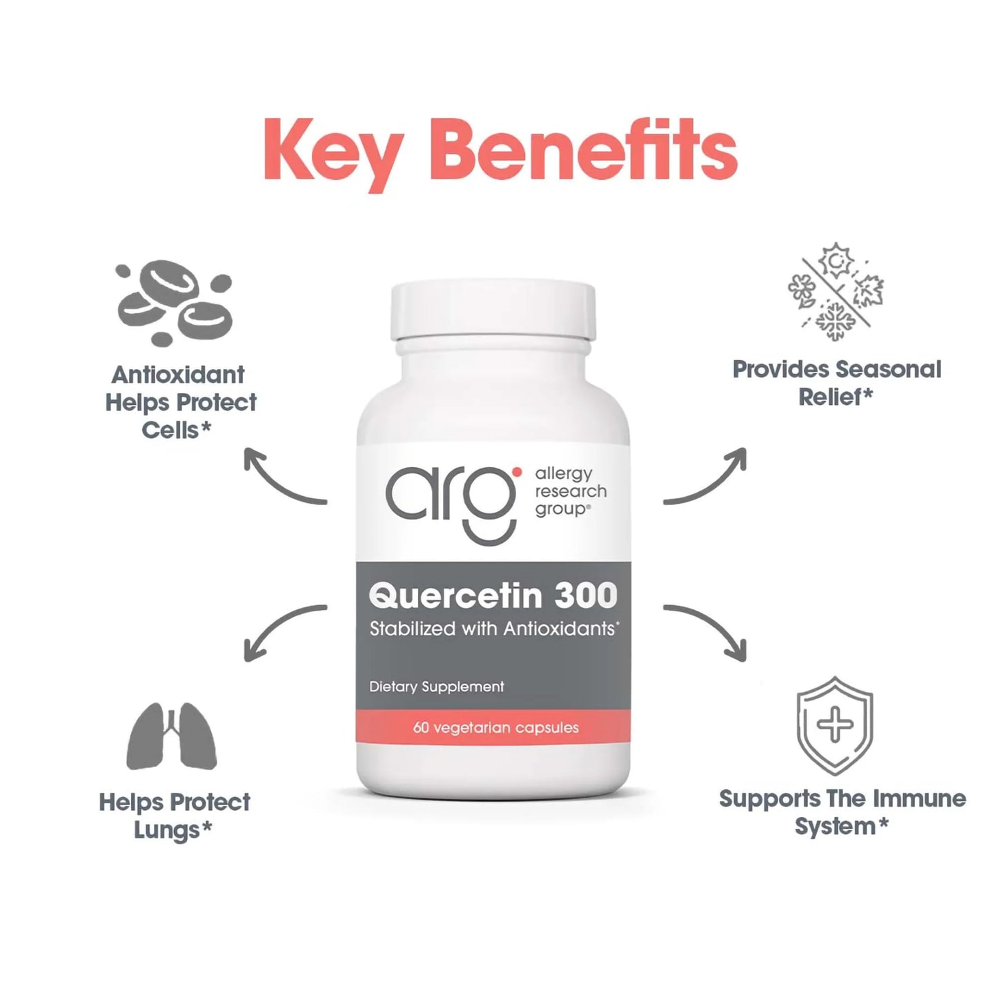 Allergy Research Group Quercetin 300 Capsule, 60 Capsules