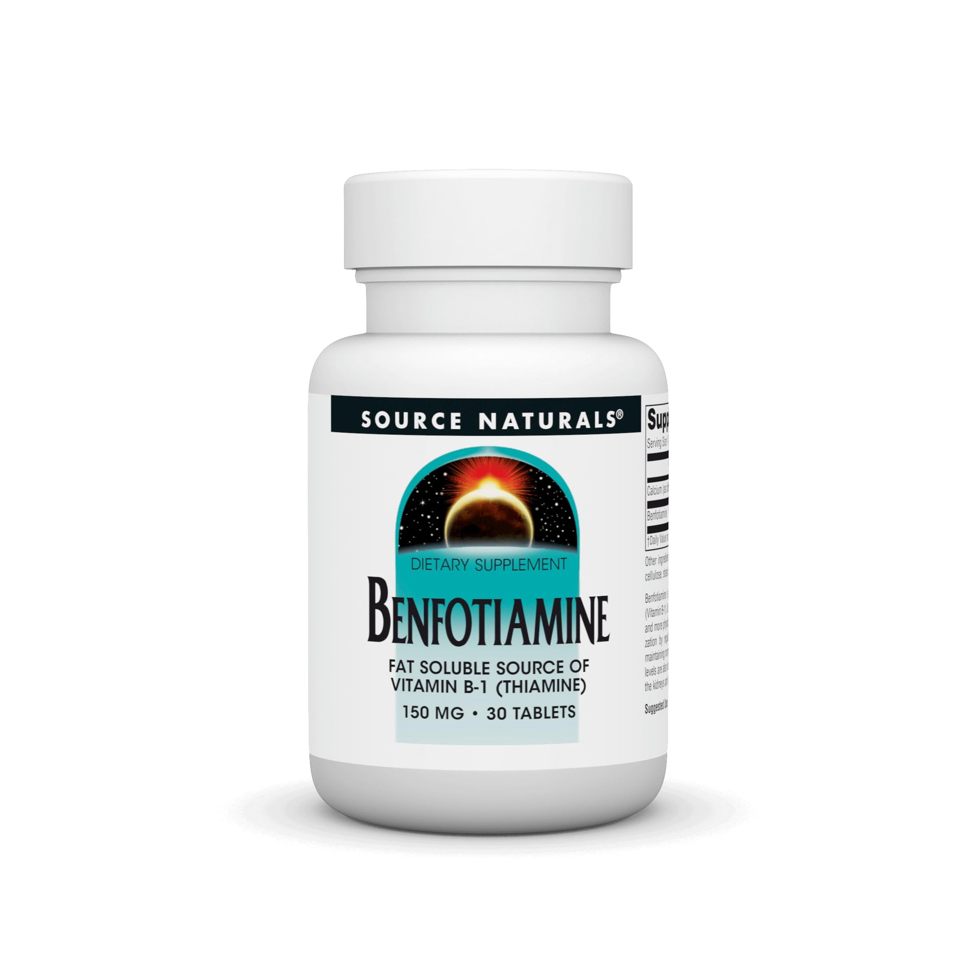 Source Naturals Benfotiamine, Fat Soluble Source of Vitamin B-1 (Thiamine) 150 mg, 30 Tablets