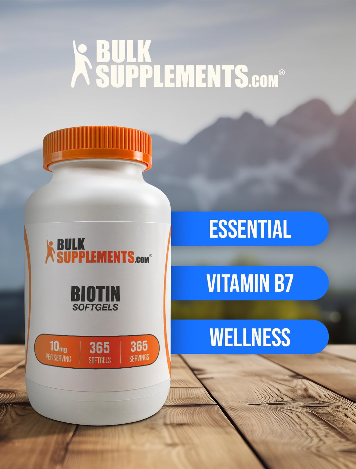 BulkSupplements Biotin 10000mcg Softgels 365 Count