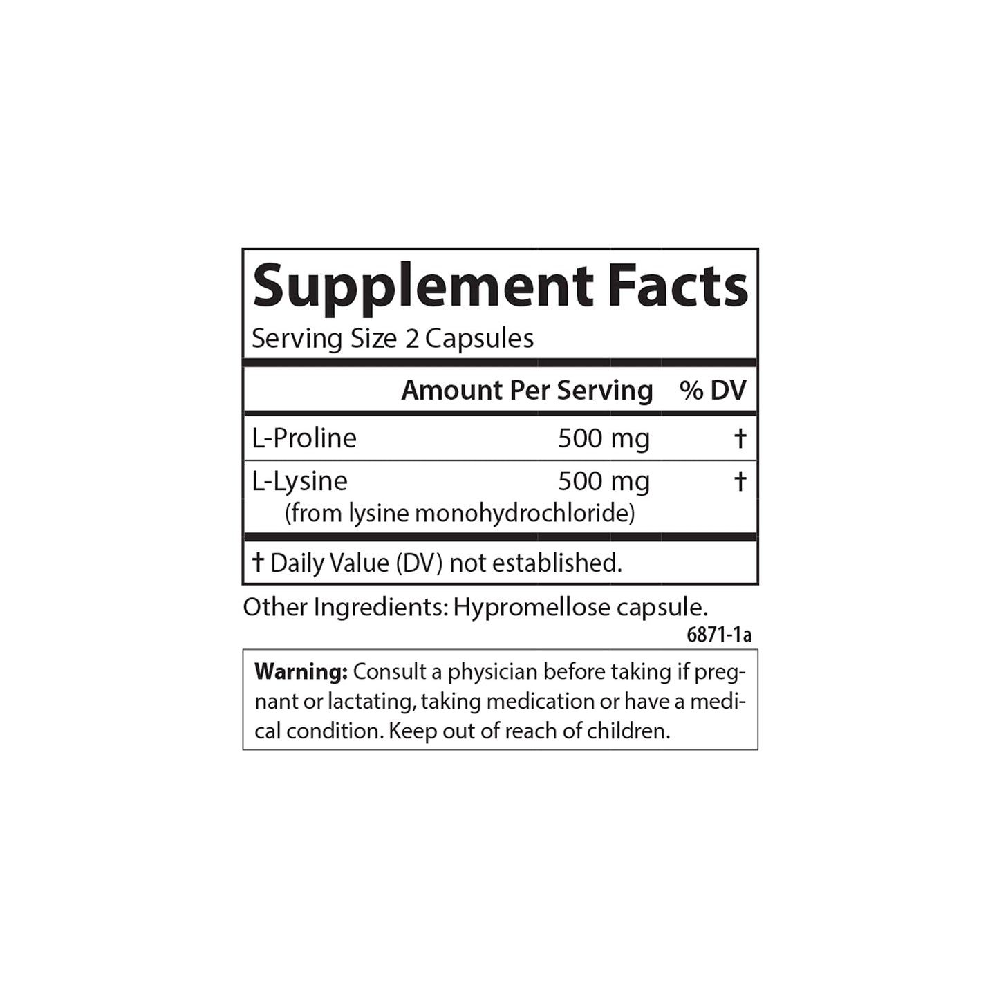Carlson Pro-Rite Free-Form L-Proline & L-Lysine Capsules, 90 Count