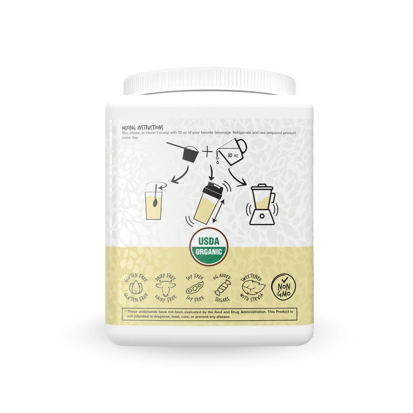 Portions Master Plant Protein Organic Plant Based Protein Powder with Fermented Brown Rice Complete Amino Acid Profile, 13.2 Ounce