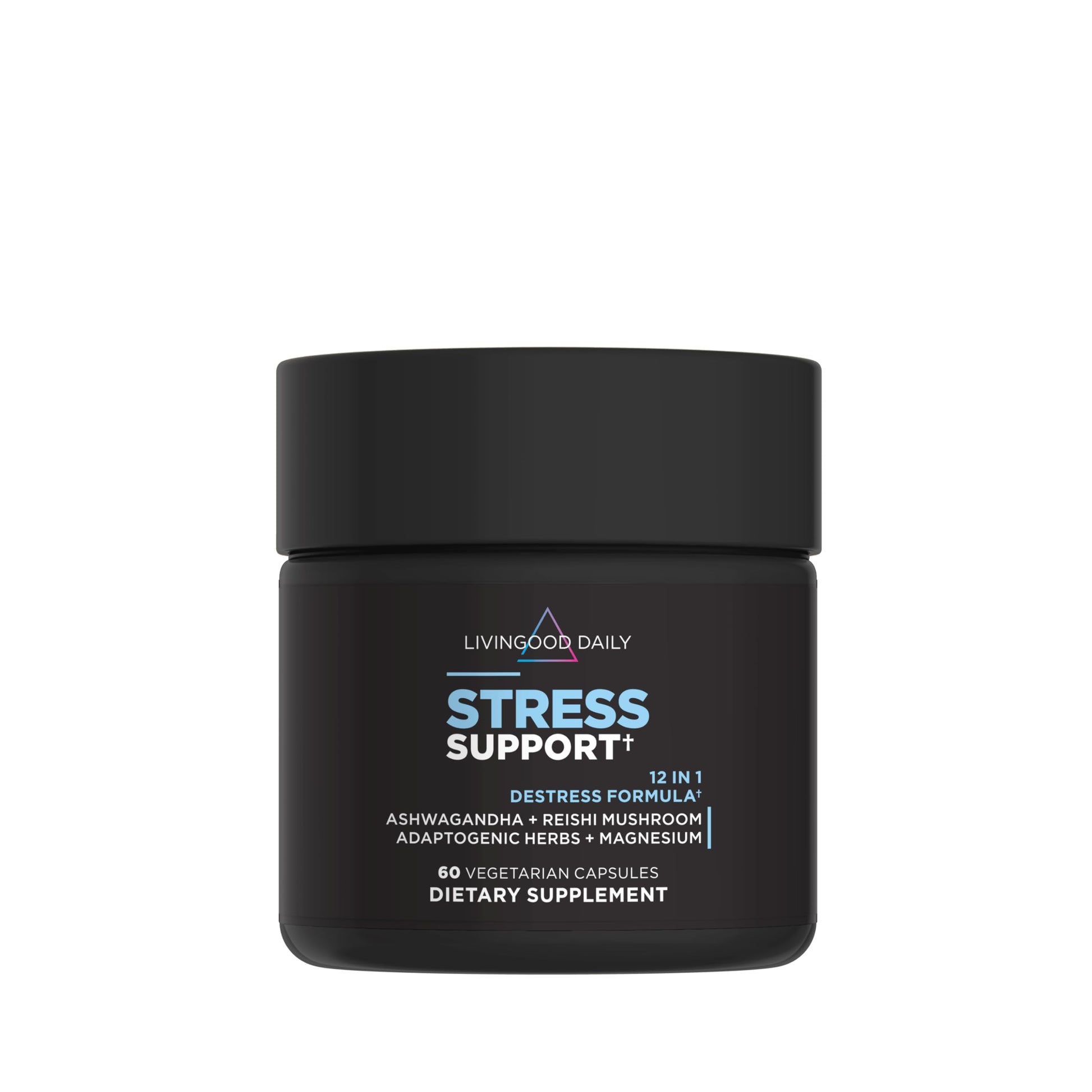 Livingood Daily Stress Support Supplement with Ashwagandha, 60 Capsules