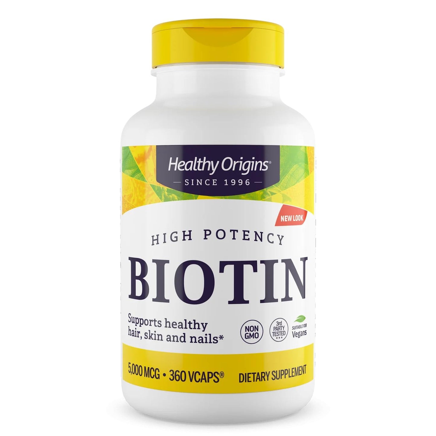Healthy Origins Biotin 5000 mcg Veggie Capsules, 360 Count