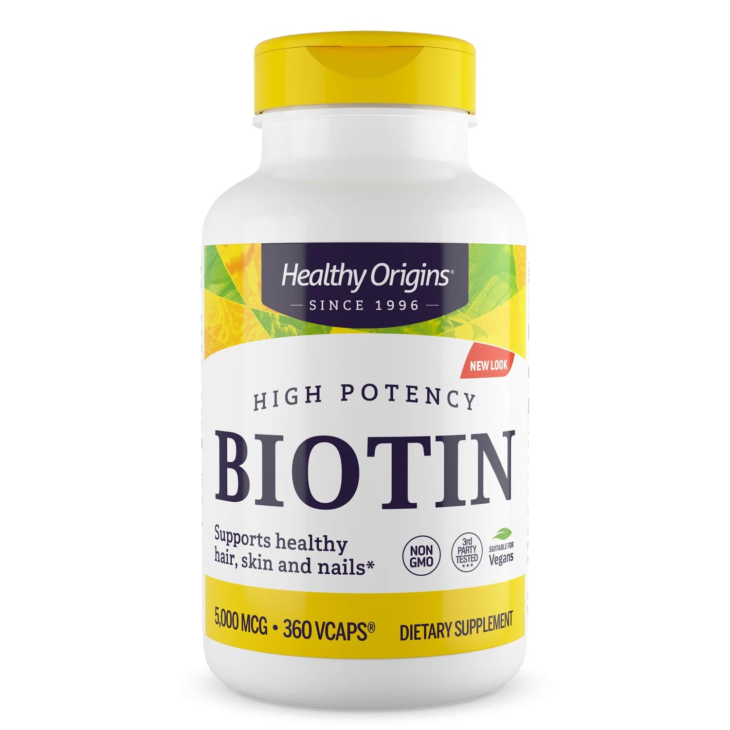 Healthy Origins Biotin 5,000 mcg Capsules, 360