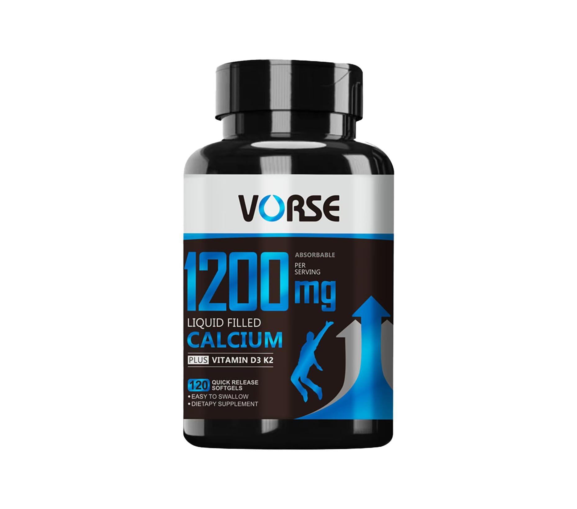 VORSE Small Molecular Liquid Calcium 1200mg Capsule, 120 Count