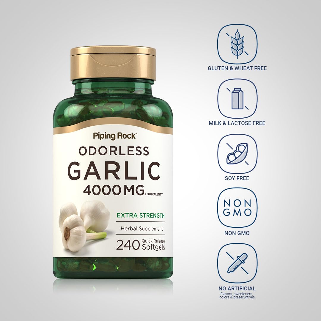Piping Rock Odorless Garlic Softgels 240