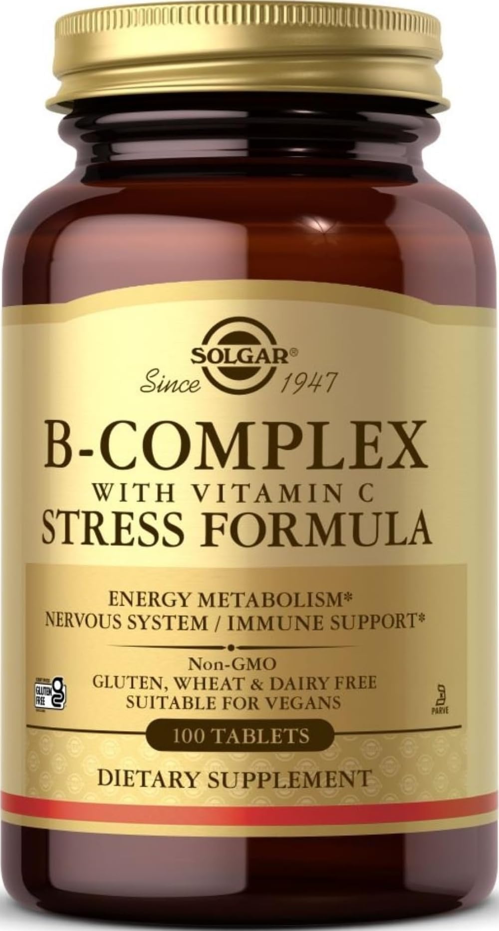 Solgar B-Complex with Vitamin C, 100 Tablets