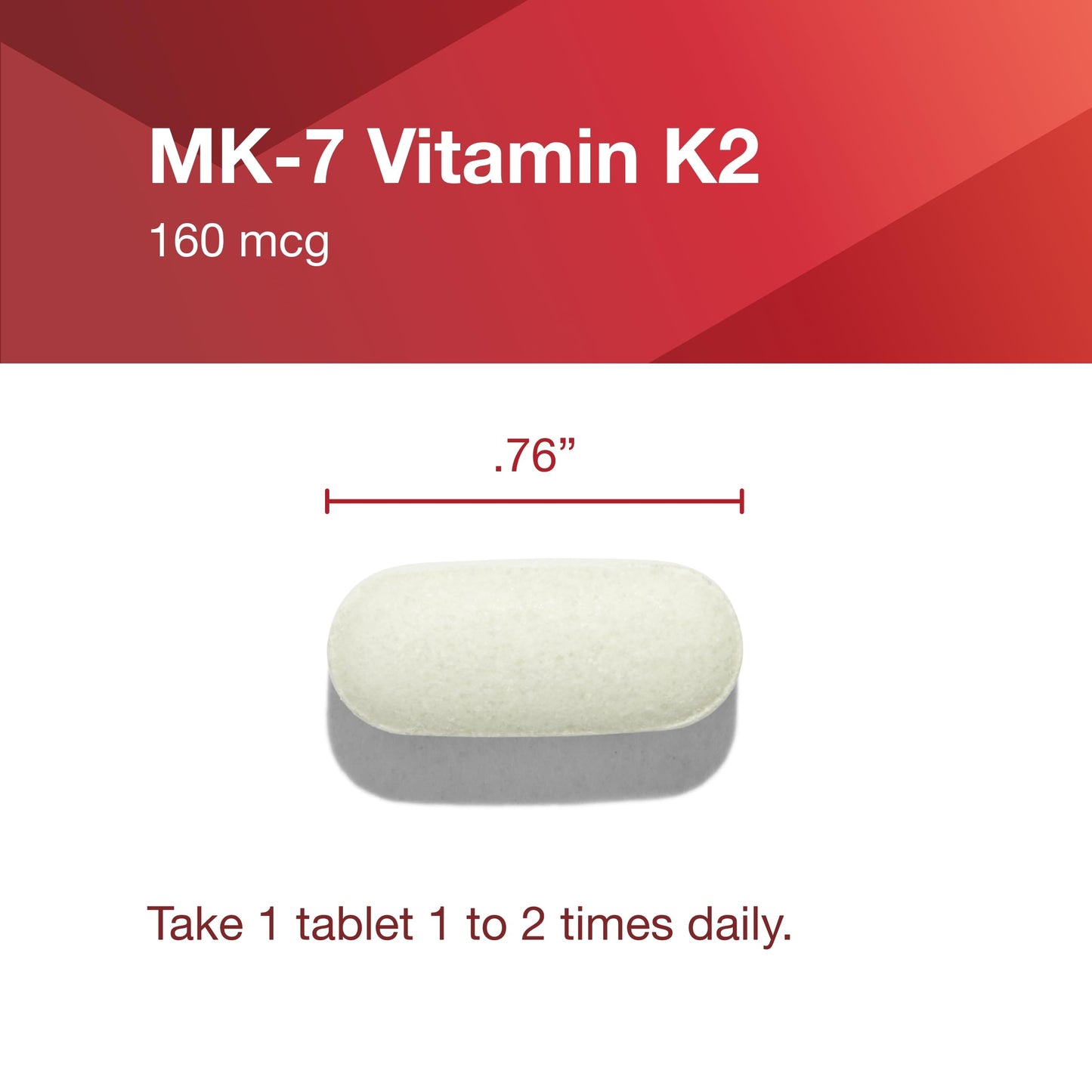 PROTOCOL FOR LIFE BALANCE MK-7 Vitamin K2 160mcg 60 Tablets