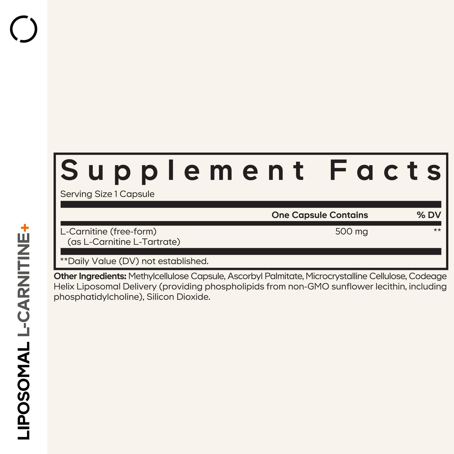Codeage Liposomal L-Carnitine+ Supplement Capsules, 90 Capsules