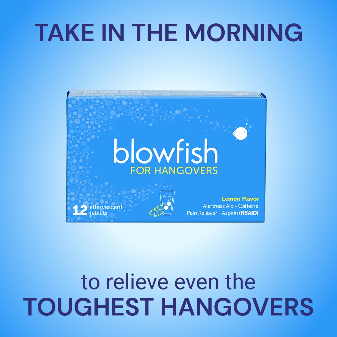 Blowfish Wingman for Hangovers – The Ultimate Night + Day Hangover Fighting System, 50 Tablets