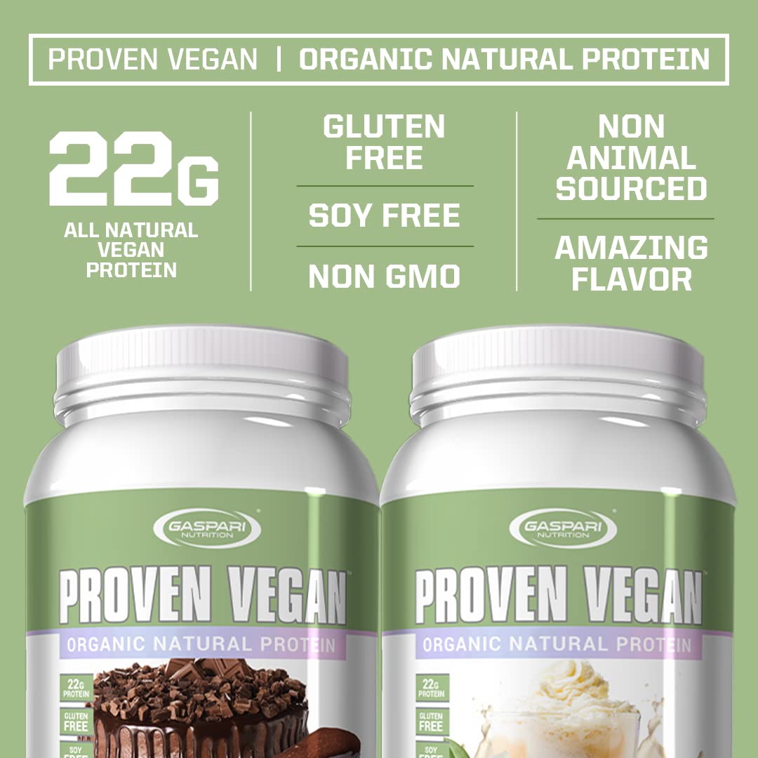 Gaspari Nutrition Proven Vegan Protein Powder Vanilla Chai Latte, 32 Servings