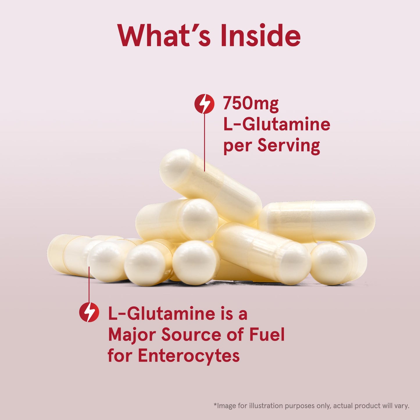 Jarrow Formulas L-Glutamine 750 mg Capsule, 120 Capsules