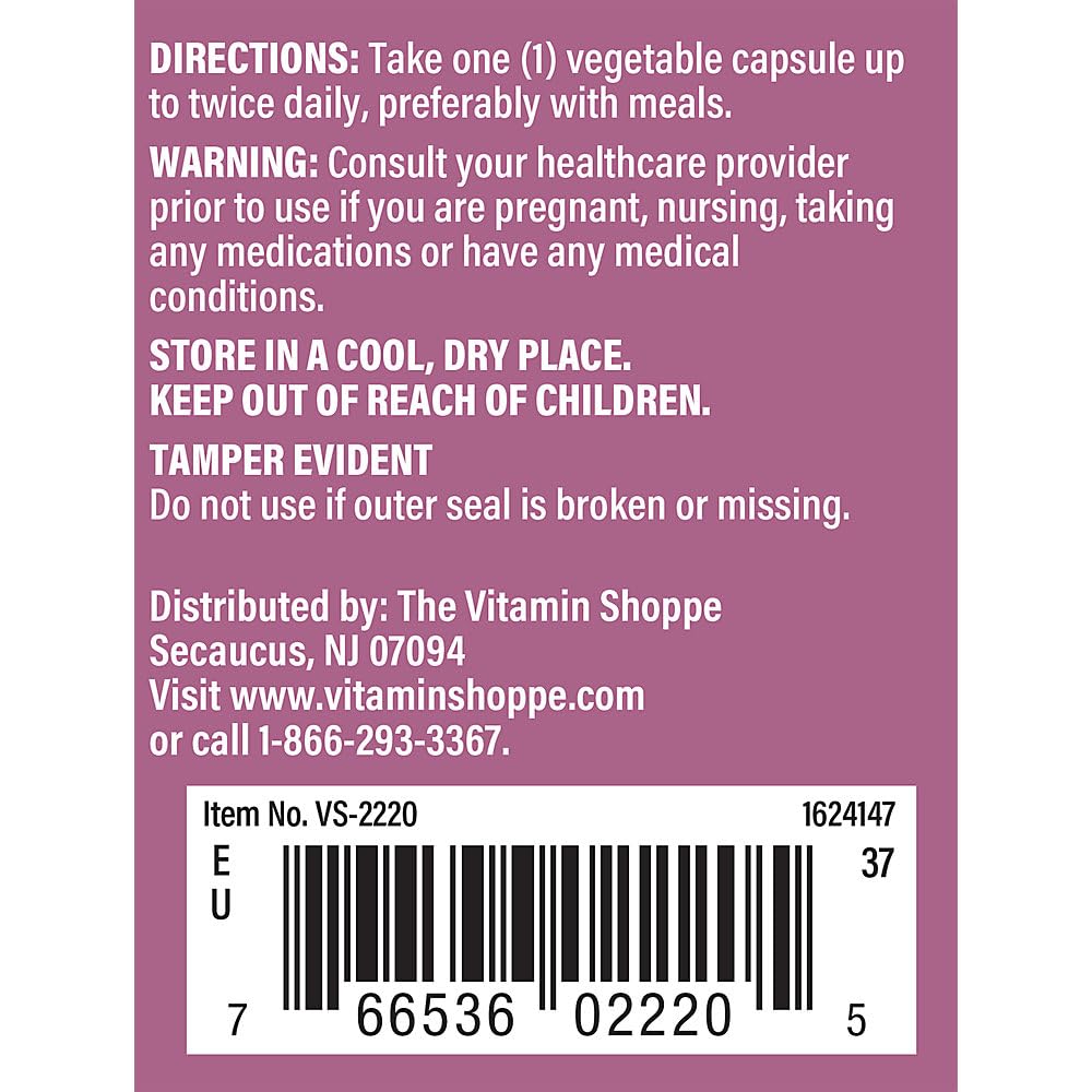 The Vitamin Shoppe Pomegranate Extract 250mg Vegetarian Capsules, 100 Veggie Capsules