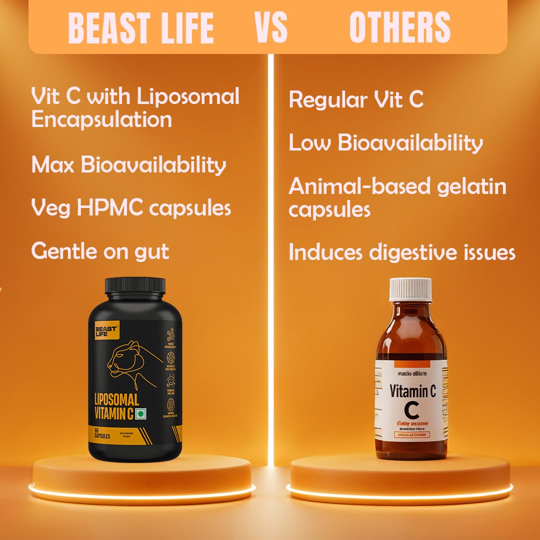 BEASTLIFE Liposomal Vitamin C Capsule 60 Count