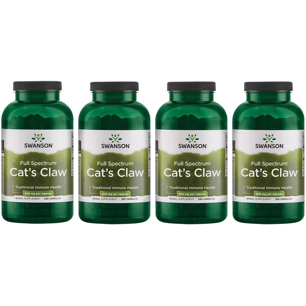 Swanson Full Spectrum Cat's Claw - Antioxidant Support - Movement & Flexibility Support 500 mg Capsules, 1000 Count
