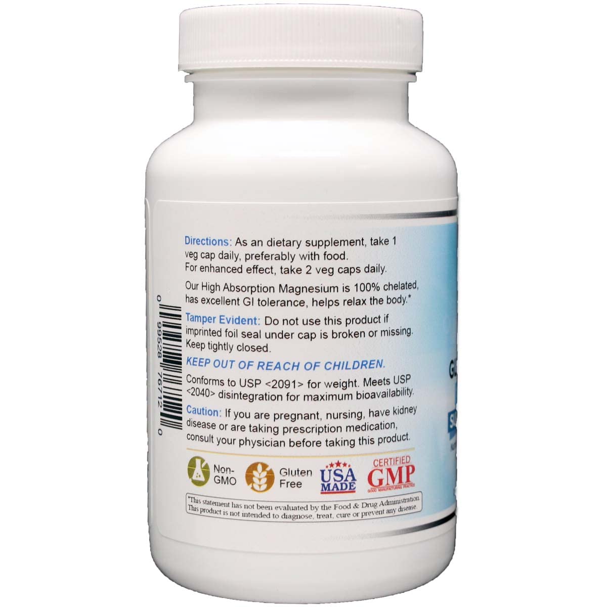 Wonder Laboratories Magnesium Glycinate 500mg Capsule, 120 Capsules