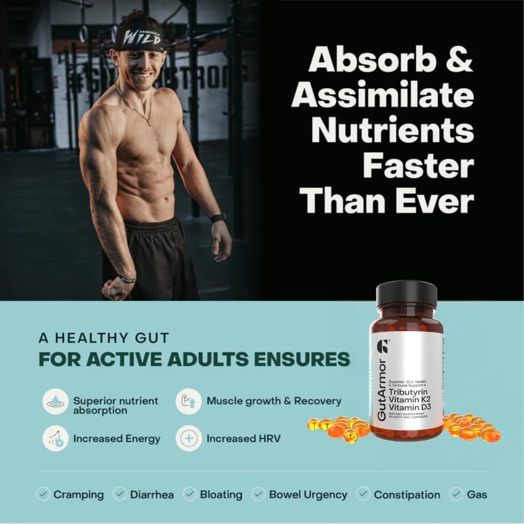 GUT ARMOR Tributyrin Vitamin Complex Softgels 90 Count