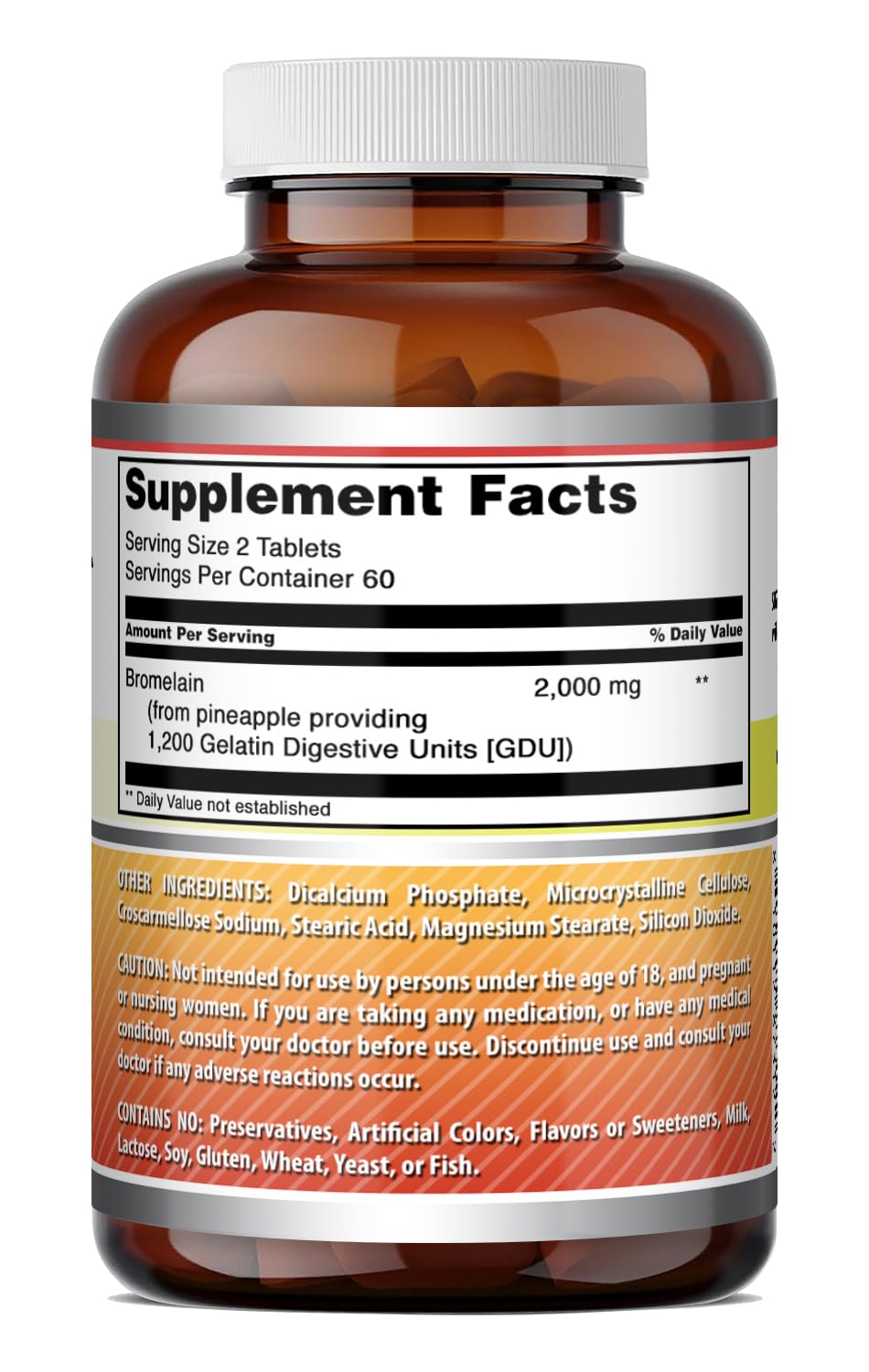 Amazing Nutrition Bromelain 2000 mg per Serving Tablets 120 Count
