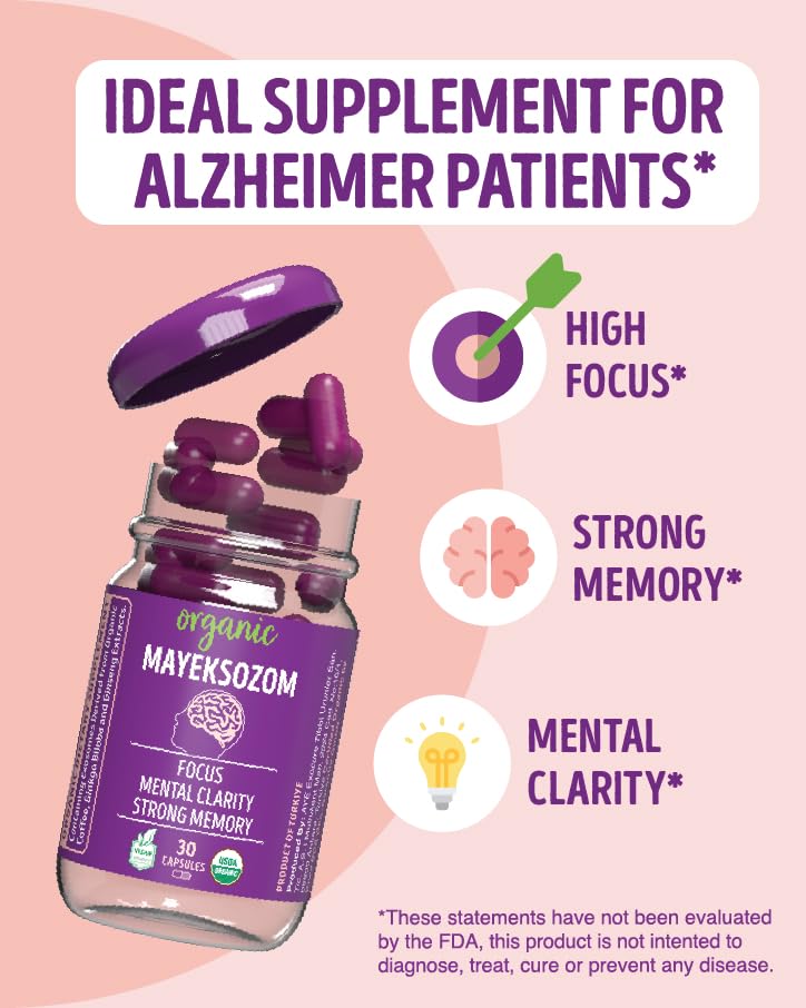 Mayeksozom Organic & Vegan Dietary Supplement for Healthy Brain Function - EXOSOME Rich, 1 Capsule