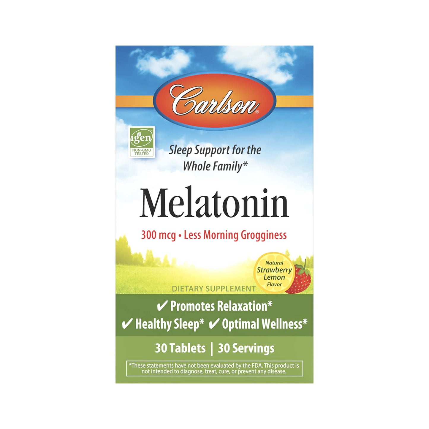 Carlson Melatonin 300 mcg, 30 Tablets