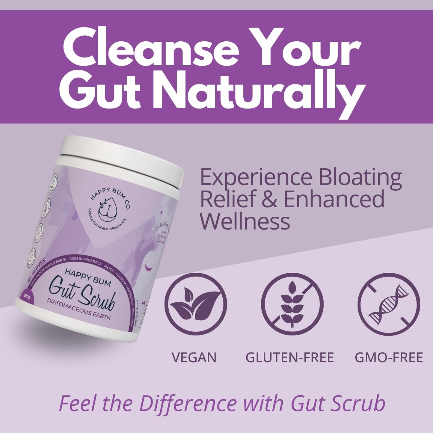 Happy Bum Co Gut Scrub Powder 5.3 Ounce