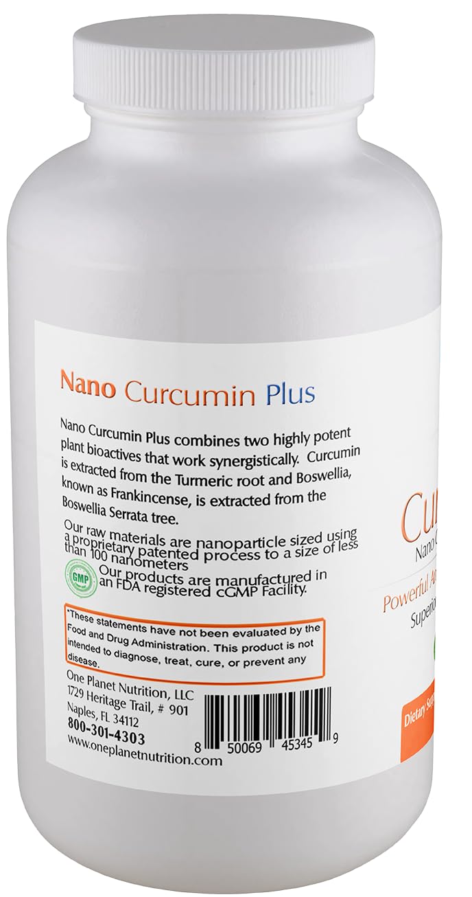 One Planet Nutrition Nano Curcumin Plus Capsules, 60 Count