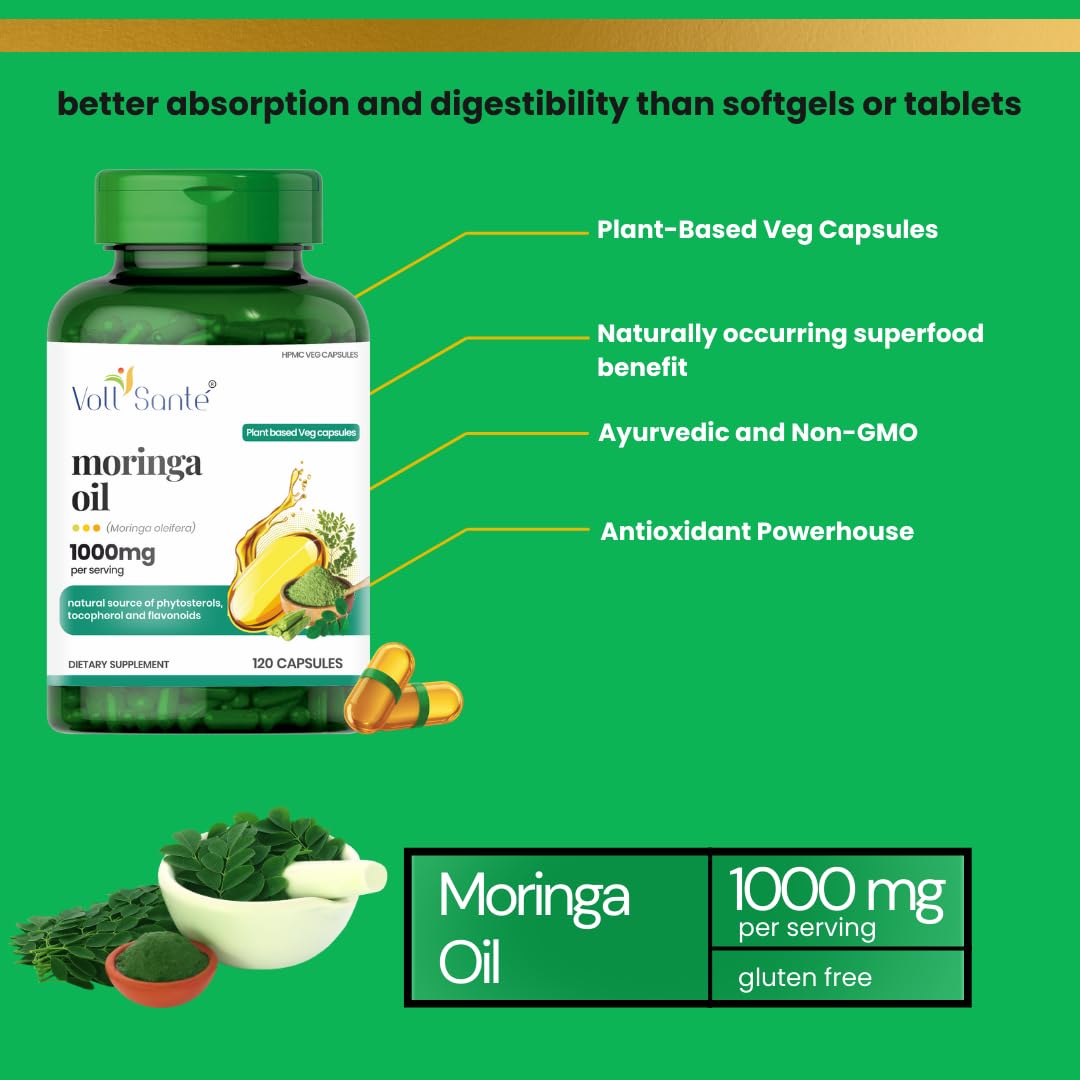 Voll Santé Moringa Oil Capsule 120 Veg Capsules