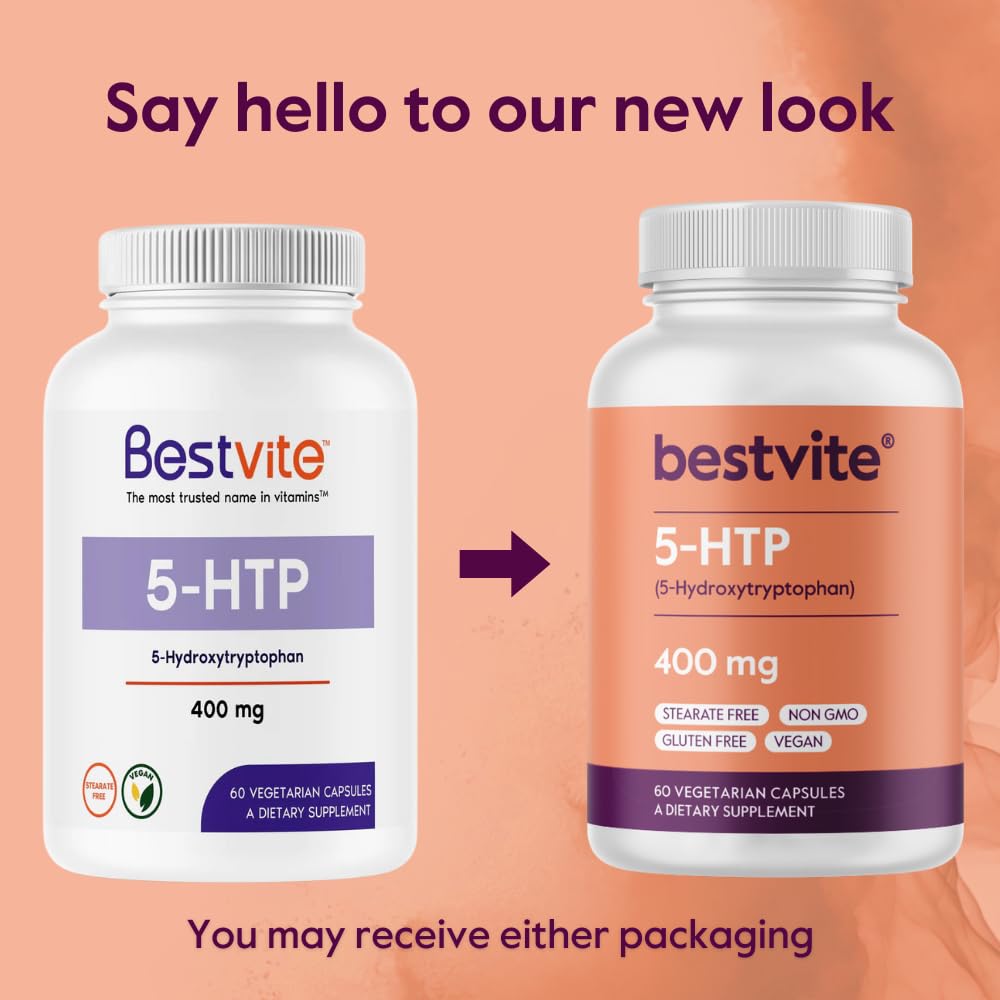 BESTVITE 5-HTP 400mg Capsules 60 Count