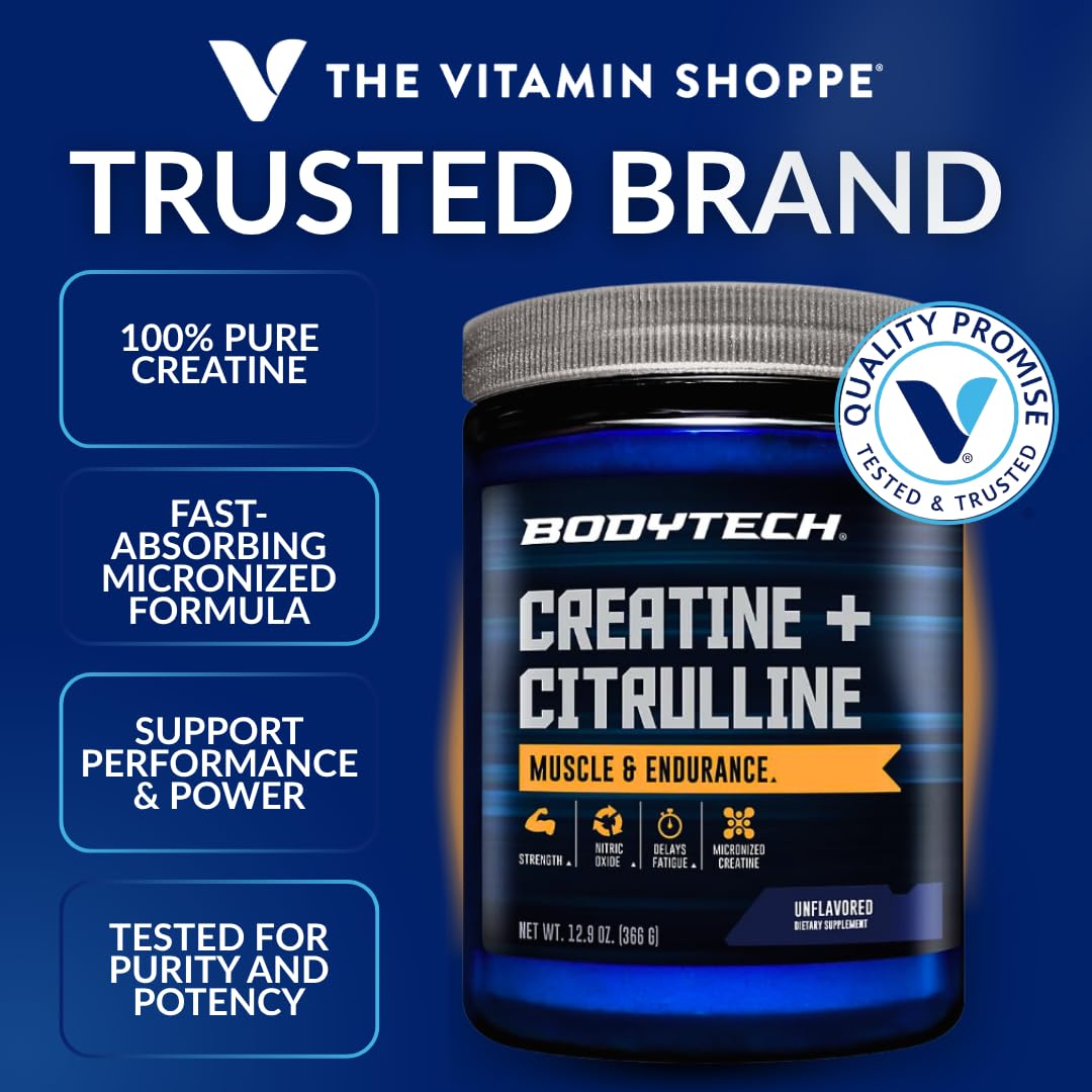 BodyTech Creatine Monohydrate + Citrulline Powder, 12.9