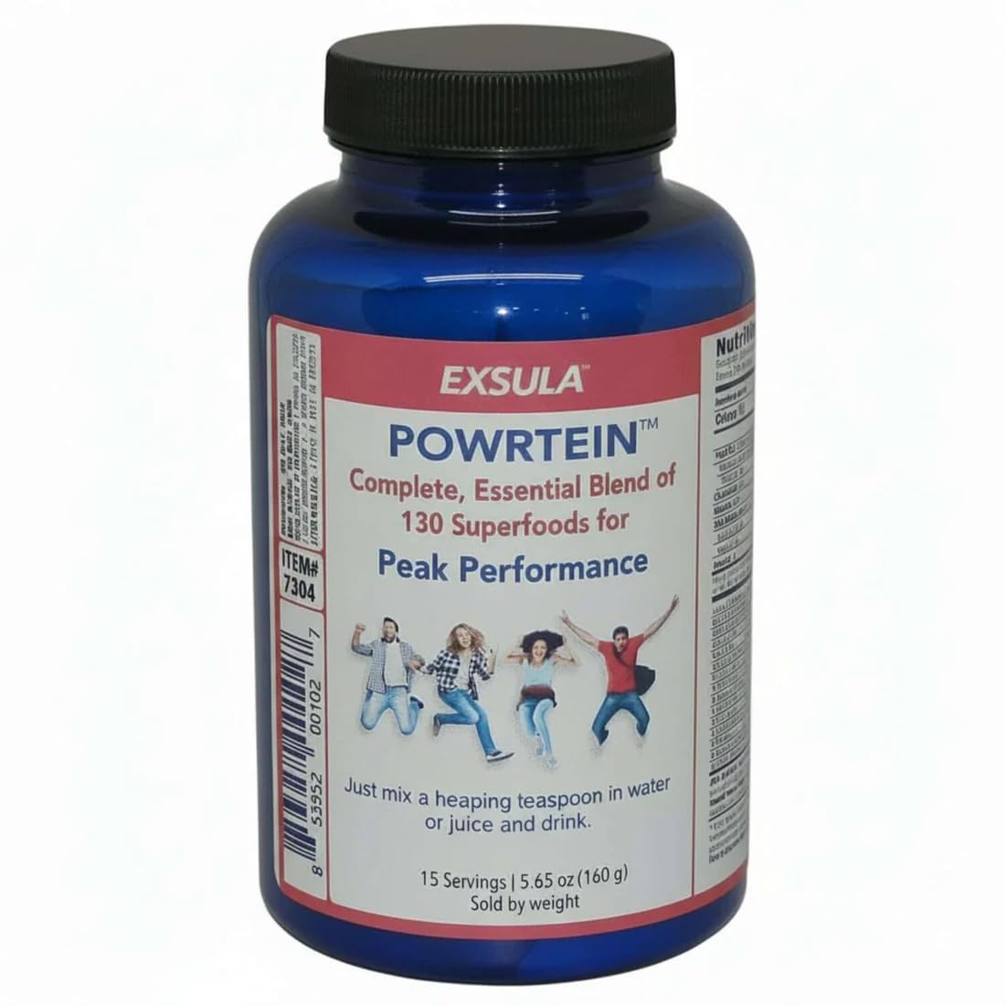 Exsula Powrtein Plant-Based Protein Powder, 5.65 oz (160 g)